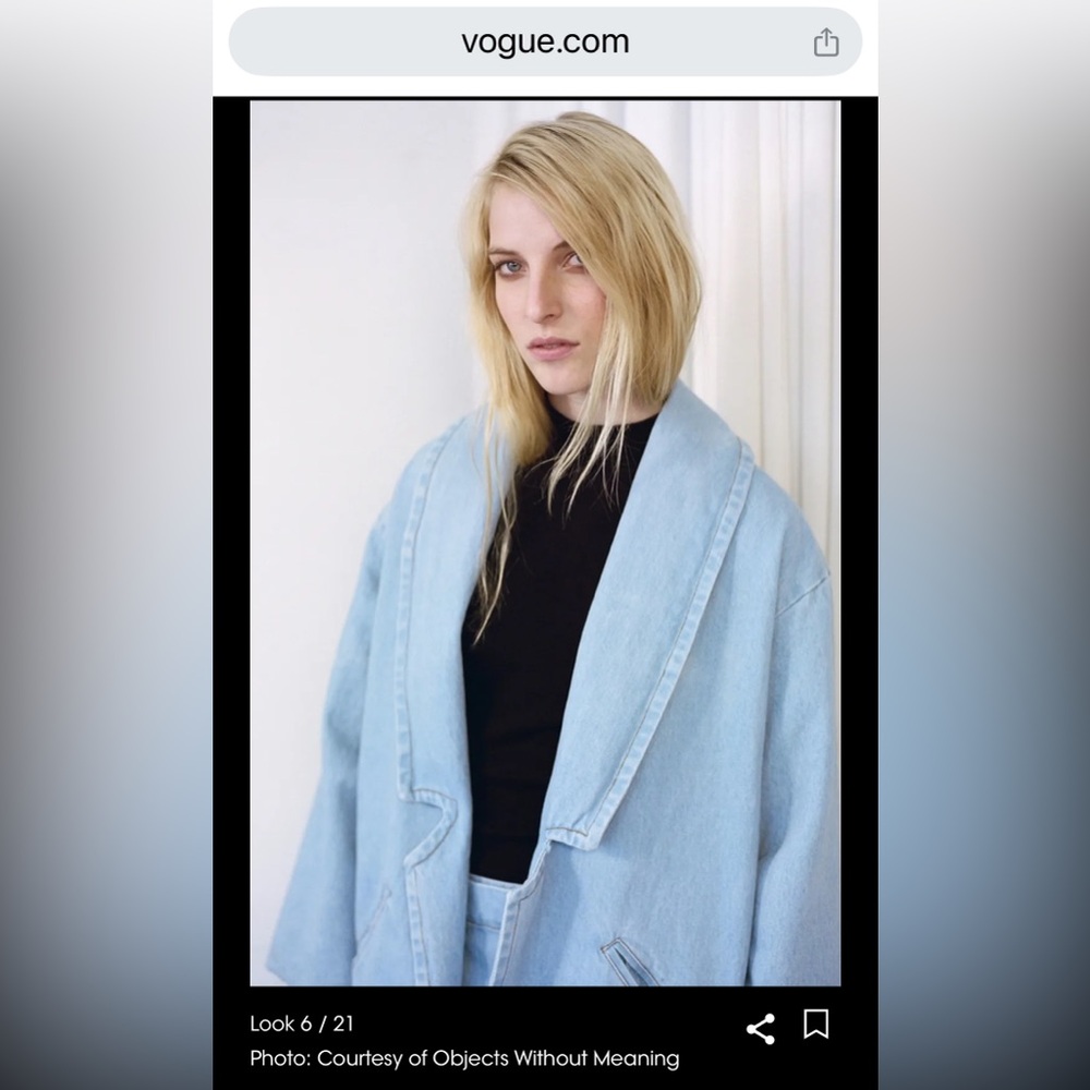 Objects without meaning denim Light Blue Denim Jacket O/S